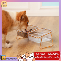 ✨Family✨ ชามอาหารสัตว์เลี้ยง Pet bowl ชามแมว2in1 ชามอาหารสุนัข ที่ให้อาหารแมว ชามใส่อาหารแมว ที่ใส่อาหารแมว อาหารแห้งและอาหารเปียก พร้อมส่ง