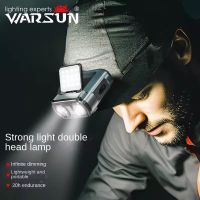 WARSUN ไฟหน้ารถมอเตอร์ไซค์แบบ LED นกฮูกน้ำหนักเบา900ลูเมน,ไฟฉายชาร์จไฟได้ประเภท C อุปกรณ์ตกปลาน้ำหนักเบากันน้ำพร้อมสายคาดศีรษะใส่สบาย