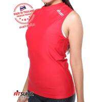 เสื้อรัดกล้ามเนื้อแขนกุด หญิง FITSUITS ORIGINAL FF-S003-14 สีแดง เสื้อรัดกล้ามเนื้อ ชุดกีฬา วิ่ง โยคะ ฟิตเนส