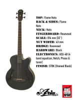 ARIA FEB-F2M STBK ELECTRIC ACOUSTIC BASS 814MM SCALE W/BAG เบสโปร่งไฟฟ้าคุณภาพ สุดคุ้ม