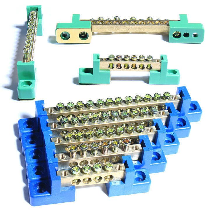 Screw ss Rail Block Earth Neutral Copper wiring row zero connection