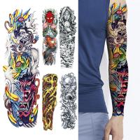 【YF】 Large Arm Sleeve Tattoo Clock Rose Cross dragon Waterproof Temporary Tatto Sticker Poker snake Body Art Fake Women Men