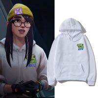 ∏ เสื้อแจ็คเก็ตมีฮู้ดสำหรับผู้ชาย Valorant Killjoy-Pull À Manches Longues Longues Sweat-Shirt «Échauffement» Anime