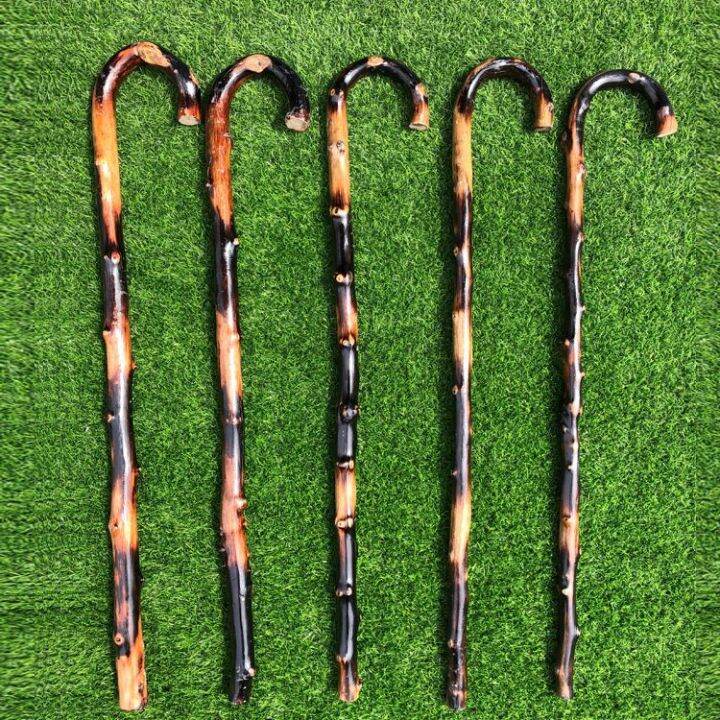 Natural solid rattan, wood and bamboo crutches, walking AIDS for the