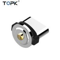 TOPK Round Magnetic Micro &amp; Type-c &amp; 8-pin Plug For Circular Magnetic Charge Cable