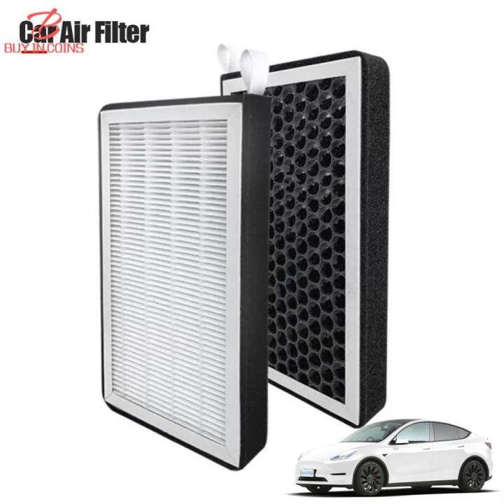 BC 2Pcs HEPA Activated Carbon Car Air Filter Air Conditioner Filter