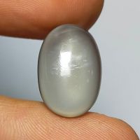 พลอย หลังเบี้ย มูนสโตน มุกดาหาร สีเทา ธรรมชาติ ดิบ แท้ ( Unheated Natural Moonstone ) 8.03 กะรัต