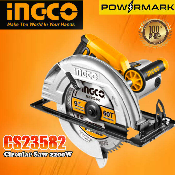 INGCO CS23582 Circular Saw 2200W [POWERMARK IPT] Lazada PH