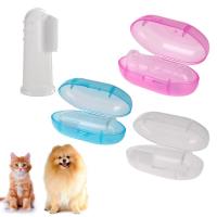 Finger Toothbrush Dog Brush Breath Double Head Teeth Care Dog Cat Cleaning Toothbrushes For Dogs Pet Supplies Brushes  Combs