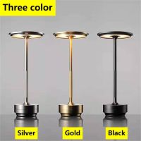 Restaurant Bar Table Lamp Simple Rechargeable Lamp Dimming Ambiance Retro Premium Portable Rechargeable Touch USB Table Lamps