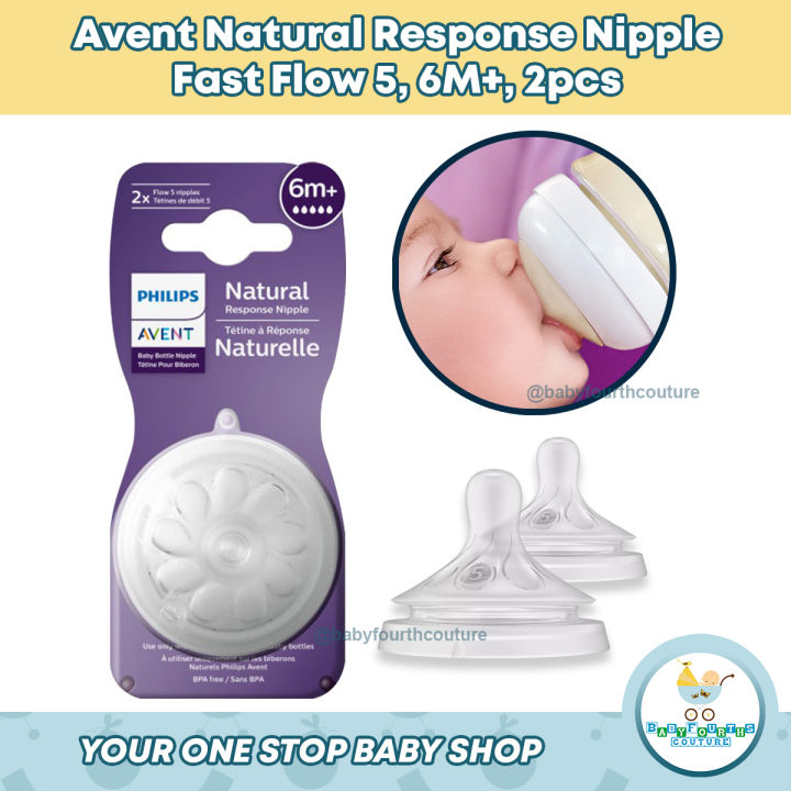  Philips Avent Natural Response Nipple Flow 5, 6M+
