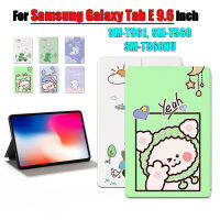 Samsung Galaxy Tab E 9.6 (2015) SM-T560NU SM-T561 SM-T560ขนาด9.6นิ้วฝาครอบป้องกันแท็บเล็ตแฟชั่นลายการ์ตูนอะนิเมะเคสแบบพับปิดได้ยืน