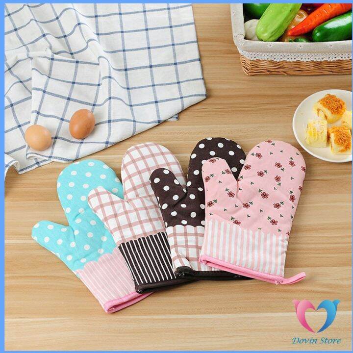 dovin-ถุงมือกันความร้อนสำหรับห้องครัว-ถุงมือไมโครเวฟ-ถุงมือเตาอบ-kitchen-insulated-gloves