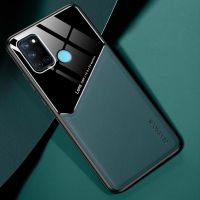 สำหรับ Realme 7i/Realme C17สำหรับโทรศัพท์เคสหนังหรูหราอะคริลิคสีตัดกันปกป้องกล้อง Alas Magnetik กันกระแทกฝาครอบด้านหลัง