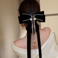 Hair Clip Cute Hair Clips Accessories Girls Bow Bows Girl Tassel Clip Ribbon Ties Headwear Pearl Tassel Hair Clip Accessories