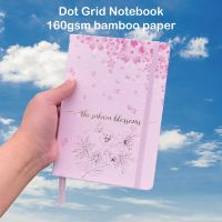 SAKURA A5 Bullet Dot Grid Journal Dotted Notebook Gold Edge 160gsm Bamboo Paper 5*5MM Dot-Grid 160 Pages Note Books Pads