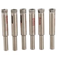 6 Pcs 8mm Diamond Core Drill Bits Ceramic Tile Glass Hole Saw