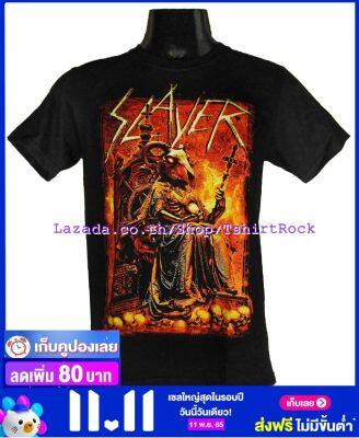 เสื้อวง SLAYER สเลเยอร์ ไซส์ยุโรป เสื้อยืดวงดนตรีร็อค เสื้อร็อค  SLR1704 สินค้าในประเทศ