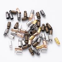 50pcs End Tip Caps Metal Weight Buckle Tassel Leather Cord End Crimp Beads Caps For Jewelry Making DIY Basic Accessories 2 10mm