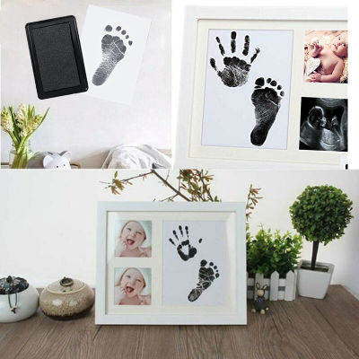 Baby Handprint Footprint 100% ปลอดสารพิษทารกแรกเกิด Inkpad ลายน้ำทารกของที่ระลึก No Touch Skin Inkless ชุดสำหรับกรอบรูป DIY อุปกรณ์เสริม