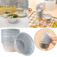 Air Frying Pan Special Paper Bowl Disposable Tinfoil Tray Aluminum Foil Bowl Oven Household Egg Tart Small Tin Foil Box Baking Trays  Pans