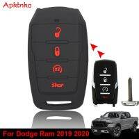 APKTNKA สำหรับ Dodge Ram 2019 2020 2021รถ Remote Keyless Key Shell Cover Case Fob Skin Holder Protector ซิลิโคนรถอุปกรณ์เสริม