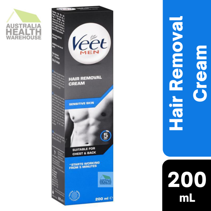 Veet For Men Hair Removal Cream Sensitive Skin 200mL April 2025