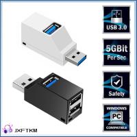 JXFTKM ใหม่ แบบพกพา ความเร็วสูง 3 พอร์ต USB 3.0 Hub กล่องแยก อะแดปเตอร์