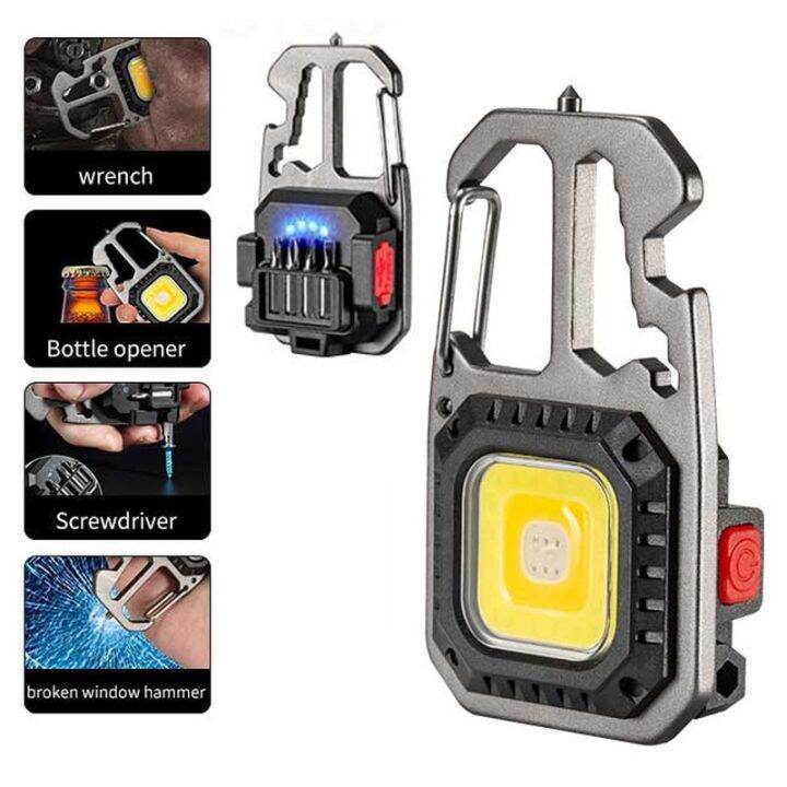 Multifunction Keychain LED Flashlight Super Bright Waterproof Flash