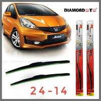 อุปกรณ์ยางรีดน้ำน้ำฝน ที่ปัดน้ำฝน ใบปัดน้ำฝน ซิลิโคน ตรงรุ่น Honda Jazz 2008-2011 GE ไซส์ 24-14 ยี่ห้อ Diamondคุณภาพดีจริง ** ราคาถูกสินค้าดีมีคุณภาพ*