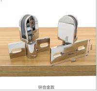 2pcs Bathroom glass door clip/clamp/hingeRotating door shaftZinc alloy and stainless steelno rust shower accessories