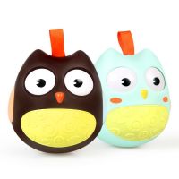 Cute Baby Toys Nodding Moving Eyes Owl Doll Baby Rattles Gifts Baby Roly Poly Tumbler Toy With Bell Toys For Children