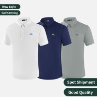 J.LINDERBERG Golf Short-Sleeved T-Shirt Men Summer Comfortable Sports Polo Shirt Clothing Quick-Drying Jersey