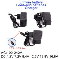 ﹍ DC 4.2V 7.2V 8.4V 12.6V 13.8V 16.8V 1A 2A 18650 Lithium Battery Charger 12.6V 2A Power supply Adapter AC 100V-240V 5.5mm x 2.1mm