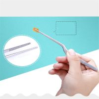 ✒  1Pcs Atraumatic Forceps Angled Clamp Curved Tweezer Ear Clip Remover Cleaner