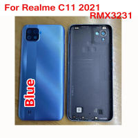 Asal LTPro Belakang Bateri untuk C11 Realme RMX3231 2021 Kes Pintu Perumahan Penutup Efon dengan Butang Kanta Kaca Kamera