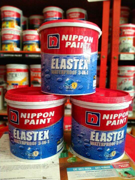Nippon Paint Elastex Waterproof 06 Dark Grey 20 Kg Lazada Indonesia