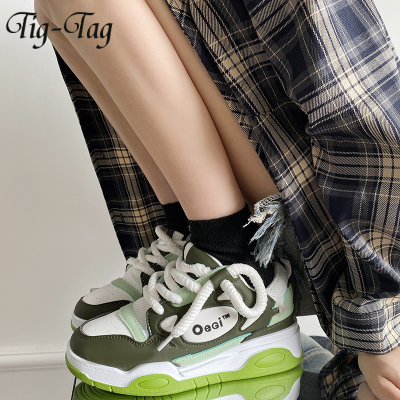 Tig-Tag ยอดนิยม รองเท้าผู้หญิง รองเท้าผ้าใบ รองเท้าสุขภาพ รองเท้าแฟชั่น 33Z23081006