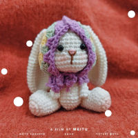 โครเชต์ชุดเย็บปักถักร้อยตุ๊กตา DIY ถัก Amigurumi ถักชุดงานฝีมือกระต่ายสวย Handmake ด้วยอุปกรณ์เส้นด้ายแบบ