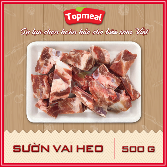 Hcm - sườn vai heo 500g - thích hợp với các món nướng, rim, kho, chiên,... - ảnh sản phẩm 1