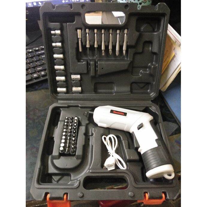 Makita Cordless Screwdriver 45pcs Driller Electric Mini Cordless Drill