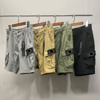 High Quality Stone Island summer three-dimensional bag tooling shorts mens solid color washed straight five-point pants