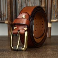 Men Genuine Leather Belt Automatic Alloy Buckle Belt Classic Fashion Luxury Cow Genuine Leather Belt For Men Apparel Accessories