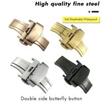 fgbvsdfd Stainless Steel Butterfly Clasp Deployment Buckle Folding Buckle for Watch Band 12mm 14mm 16mm 18mm 20mm 22mm Strap Tools
