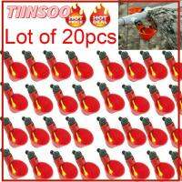 TIINSOO 10/20 Pcs มาใหม่จ้า อัตโนมัติ ฟีดเล้าไก่นก ไก่ไก่ ถ้วยน้ำดื่มสัตว์ปีก เครื่องดื่มอัตโนมัติพลาสติก พลาสติก