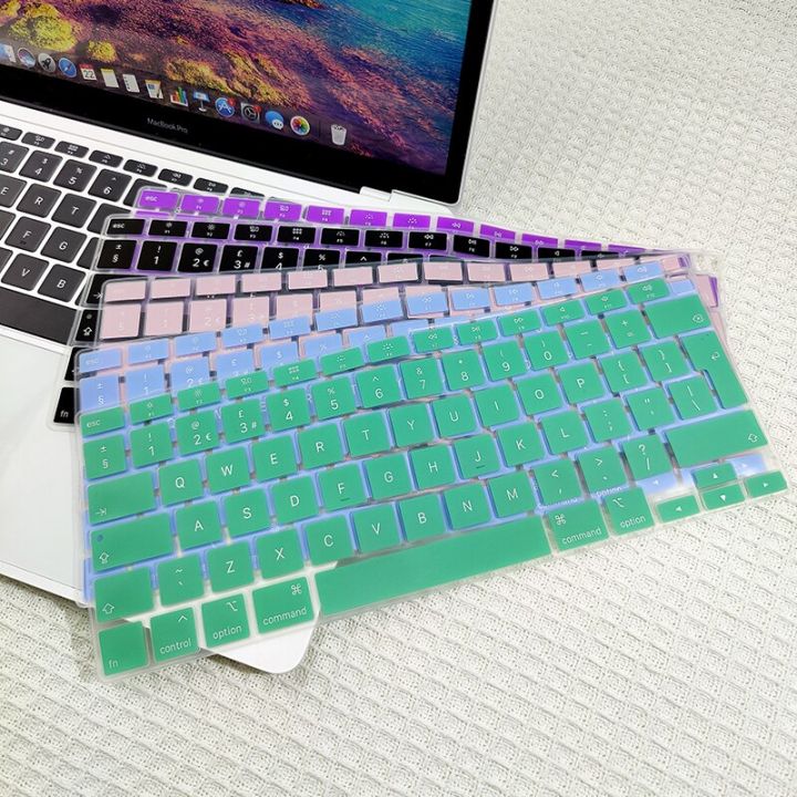 ปกแป้นพิมพ์สีสำหรับ-macbook-air-m2คีย์บอร์ด13-6-2022-macbook-pro-13เคสสำหรับ-macbook-16-15-14-13-12-11นิ้วฝาครอบคีย์บอร์ด