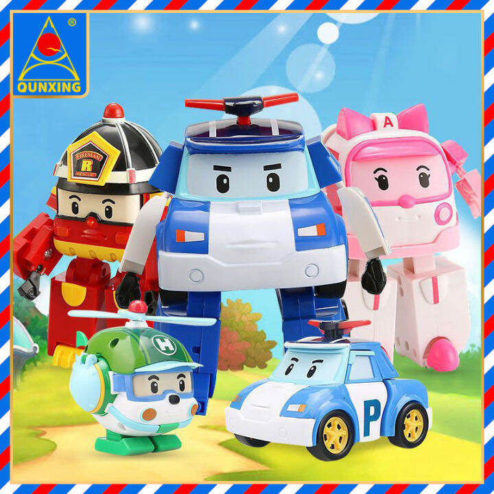 QUNXING Robot Car Toy Robot Toys Robocar Poli Toy Car Robocar Poli ...