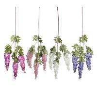 Artificial Wisterias Flower Faux Wisterias Vine for Wedding Party Anniversary Decorations Tridented Retta Floral Garland for Wall Home Porch Garden Yard Offices efficient