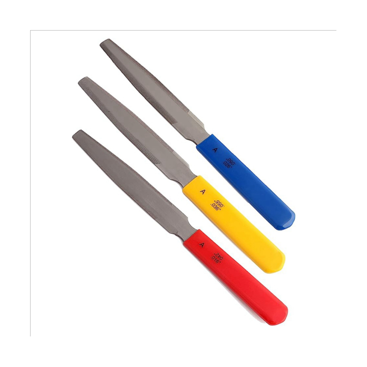 3 Piece Conical Guitar Nut File Nut Slot File Set Double Edge Wire File Metal+Plastic Lazada