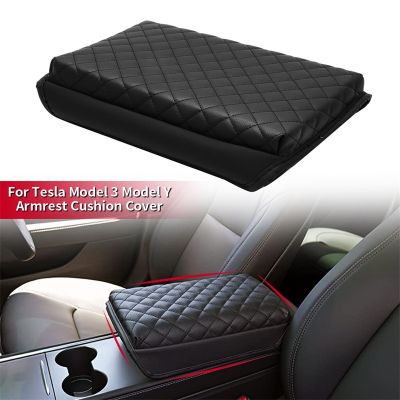 Model 3 Model Y Armrest Cushion Cover Center Console Protector Cover Car Accessories For Tesla Model3 Y 2017 - 2022 2021 2020